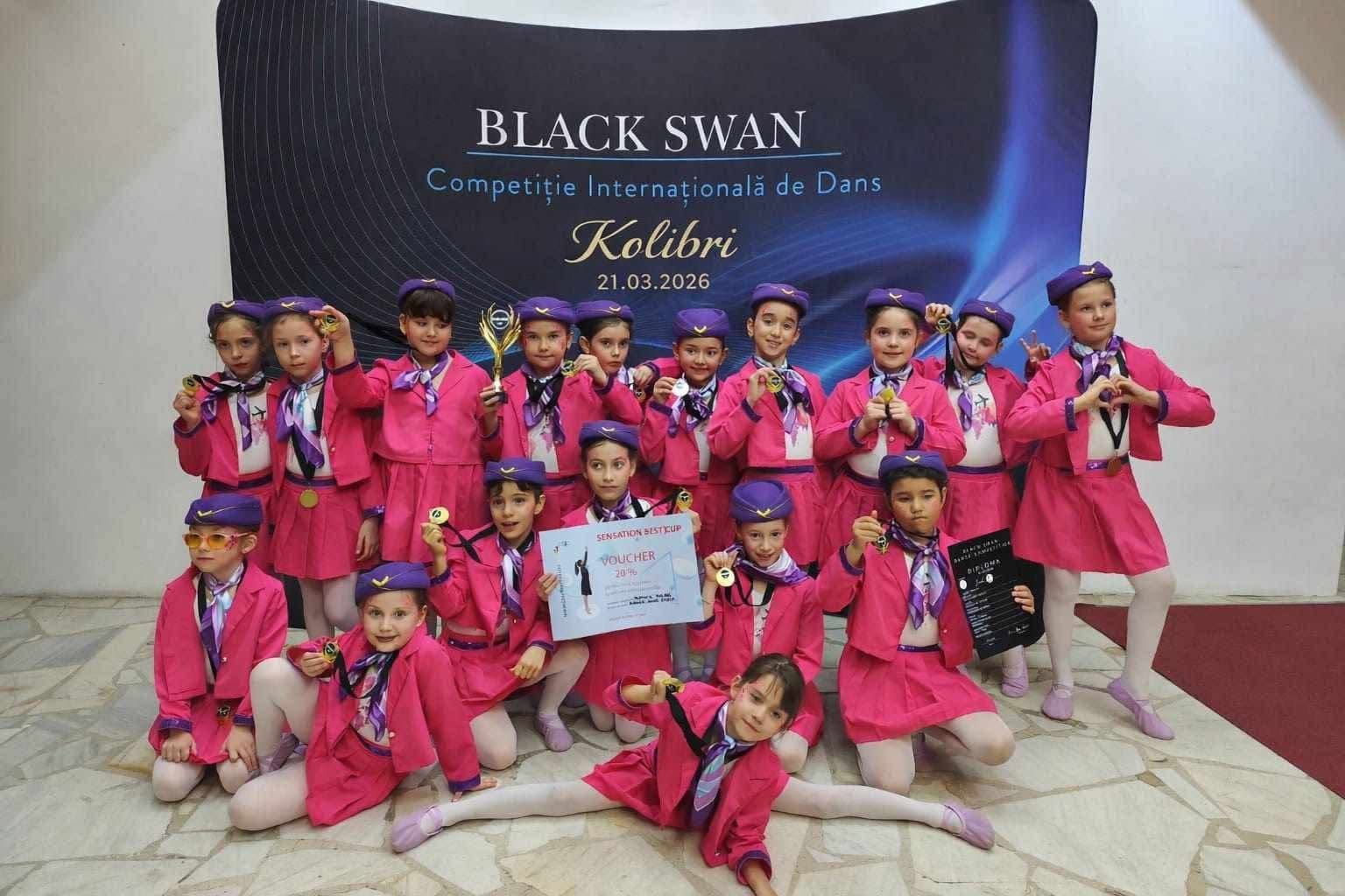 Grupa Kolibri cu medalii la Black Swan, Competiție Internațională de Dans